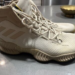 Adidas Cream High-Top Sneakers